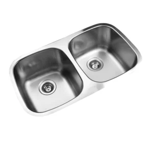 UKINOX 30″ 50/50 Undermount Double Bowl 18 Guauge Stainless Steel Kitchen Sink