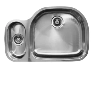 UKINOX 31″ 20/80 Undermount Double Bowl 18 Guauge Stainless Steel Kitchen Sink
