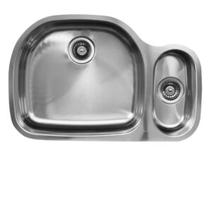 UKINOX 31″ 80/20 Undermount Double Bowl 18 Guauge Stainless Steel Kitchen Sink