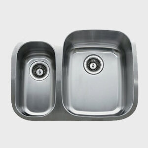 UKINOX 26″ Undermount Double Bowl 18 Guauge Stainless Steel Kitchen Sink