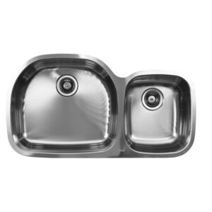 UKINOX 38″ Undermount Double Bowl 18 Guauge Stainless Steel Kitchen Sink